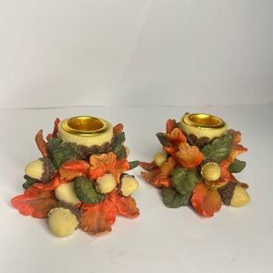 Autumn Leaf Candle Holders 2